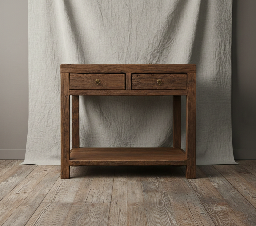 Konsollbord - Brun med Skuffer i Reclaimed Wood