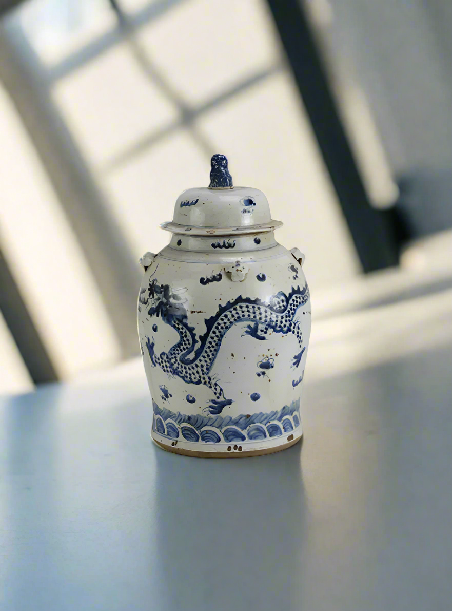 Ginger Jar - Chinoiserie med Drage