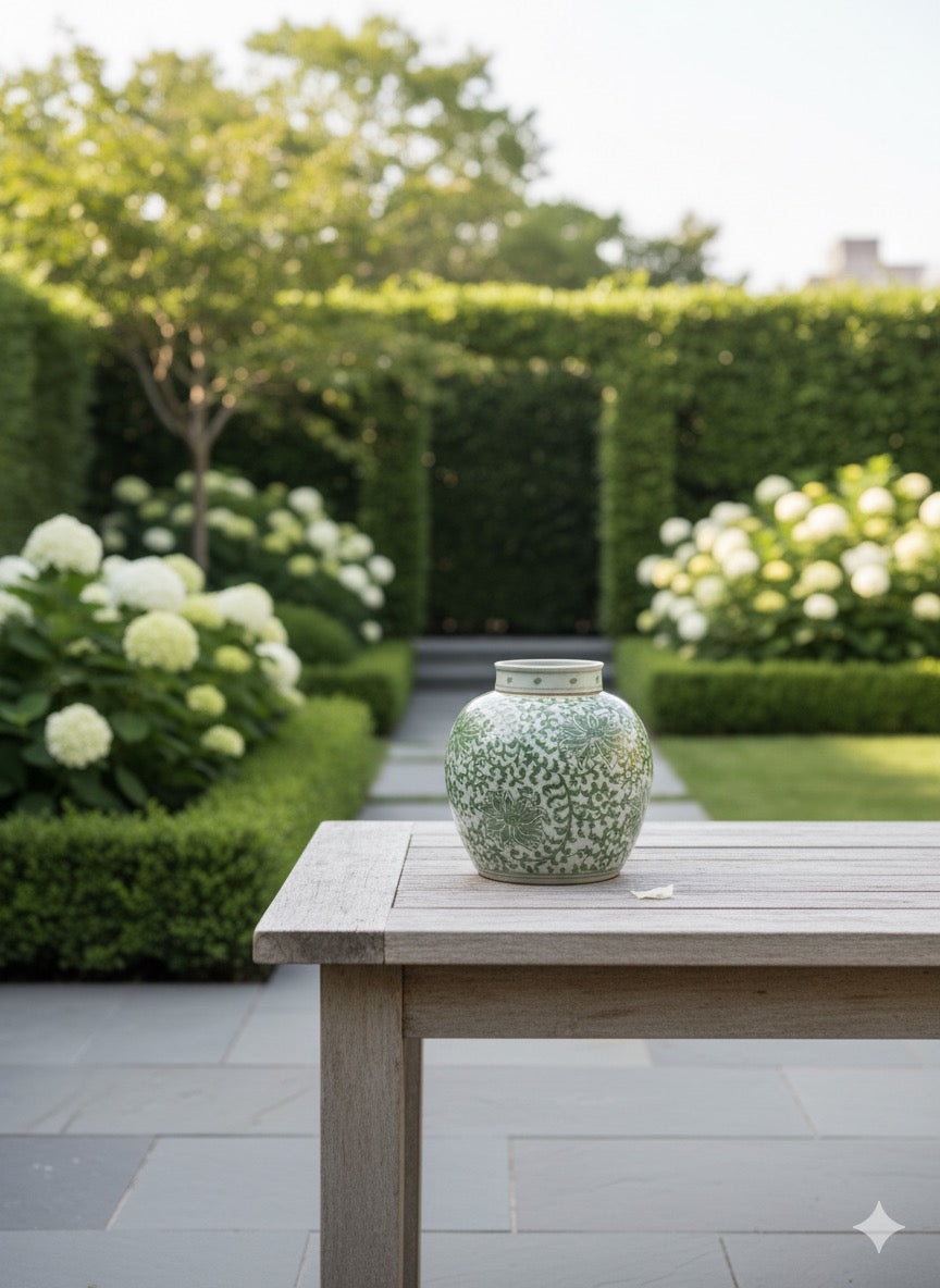 Tea Jar med botanisk motiv