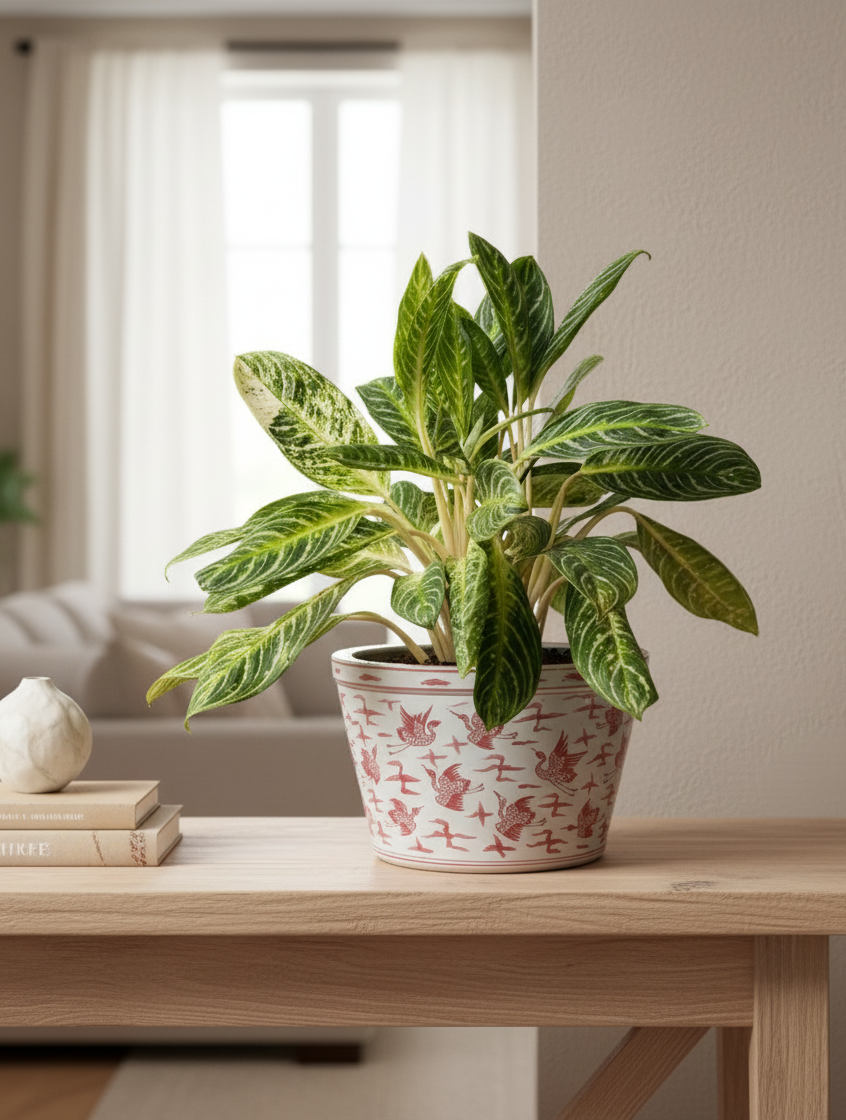 Blomsterpotte / Fat - Blushing Crane