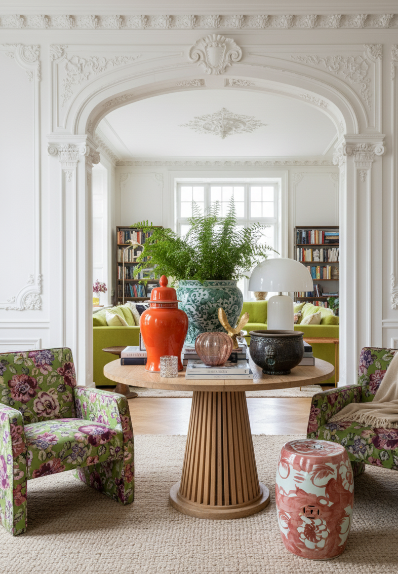 Garden Stool - Korall-Rød