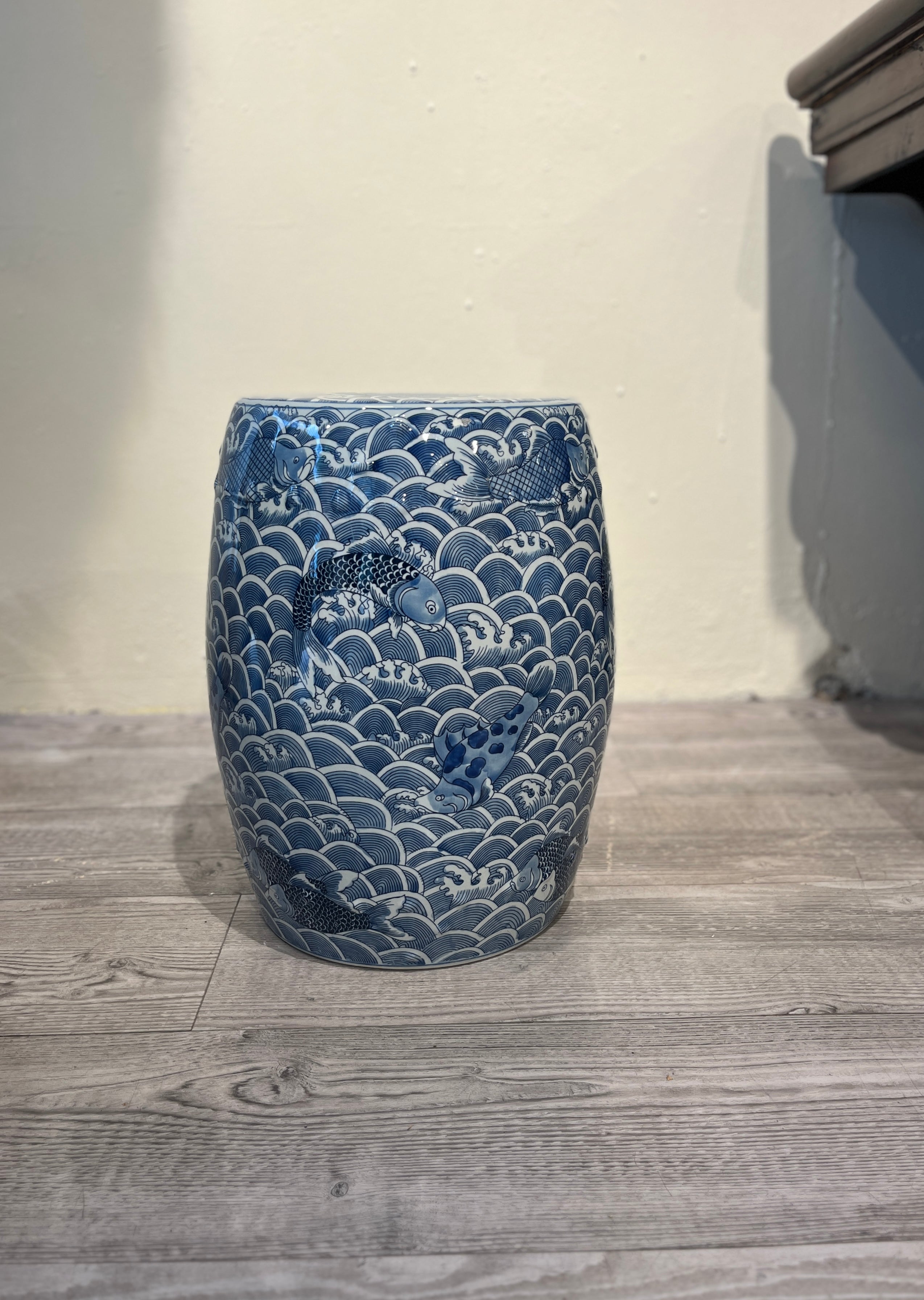Garden Stool - Blå og Hvit