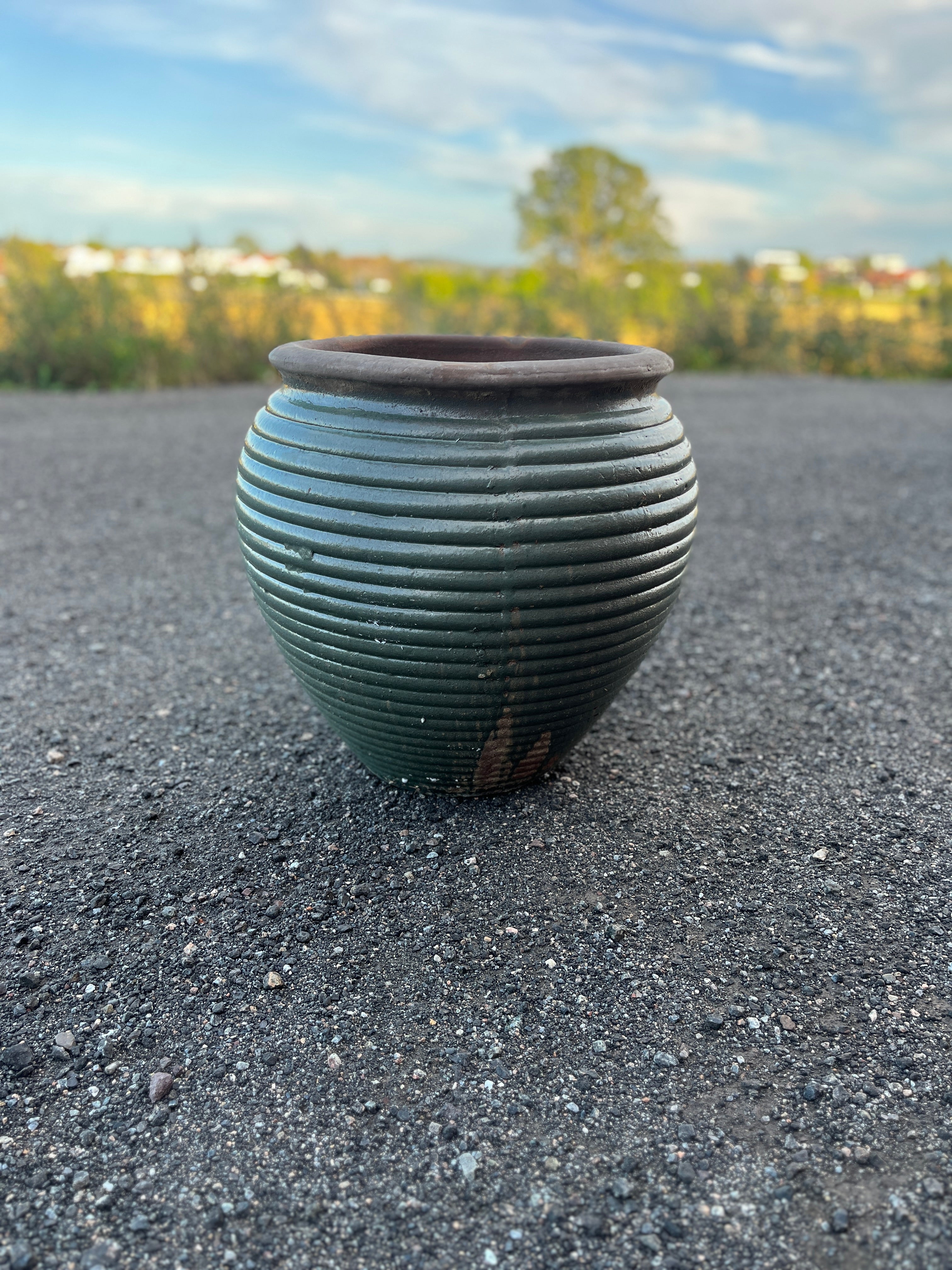 Rillet kiln blomsterpotte