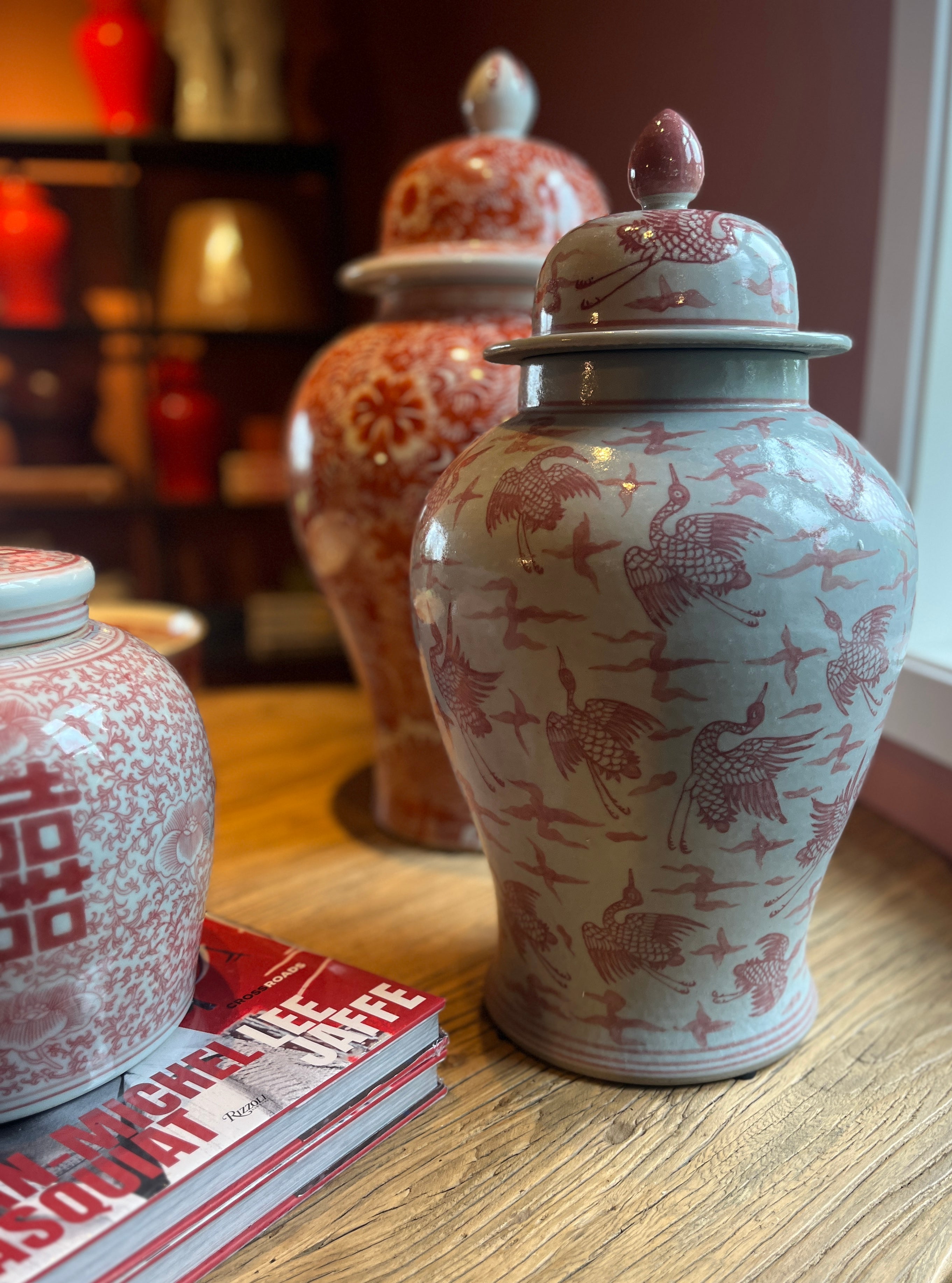 Ginger Jar - Blushing Crane