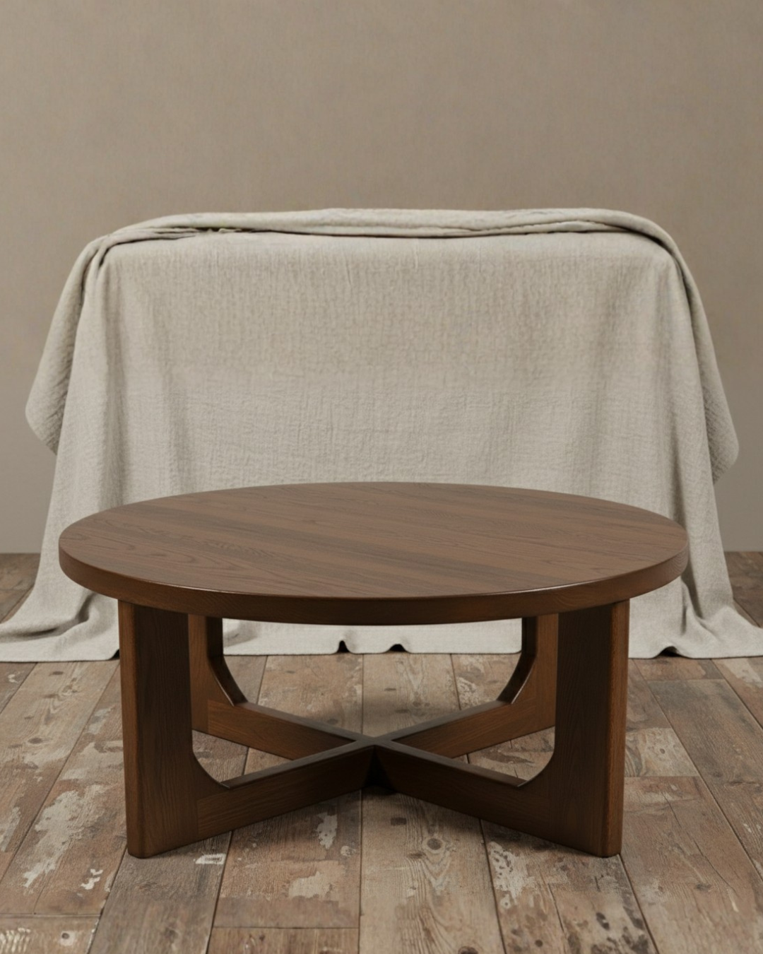 RW rundt alm stuebord - brun