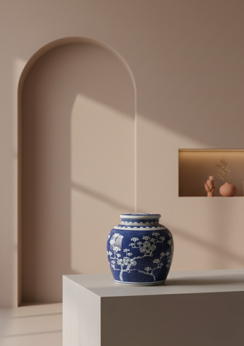 Mørk blå Tea Jar