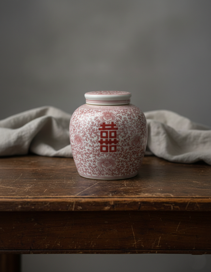 Double Happiness Tea Jar