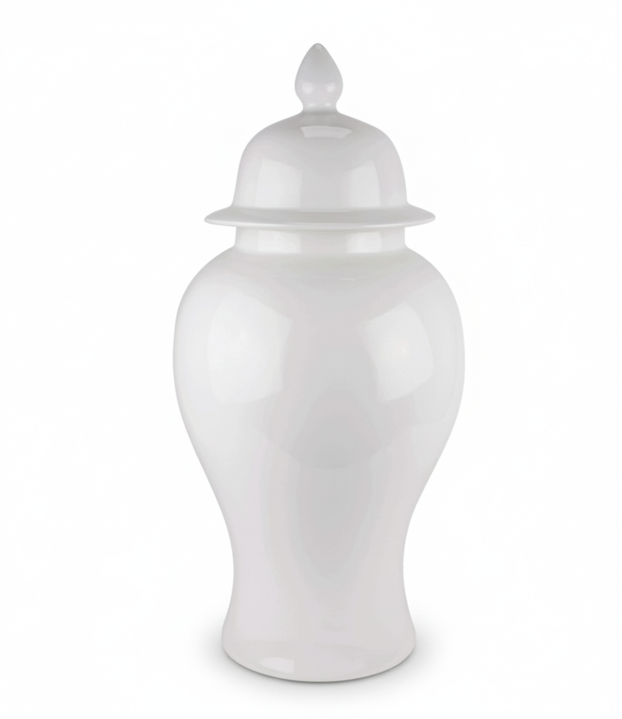 Hvit Ginger Jar