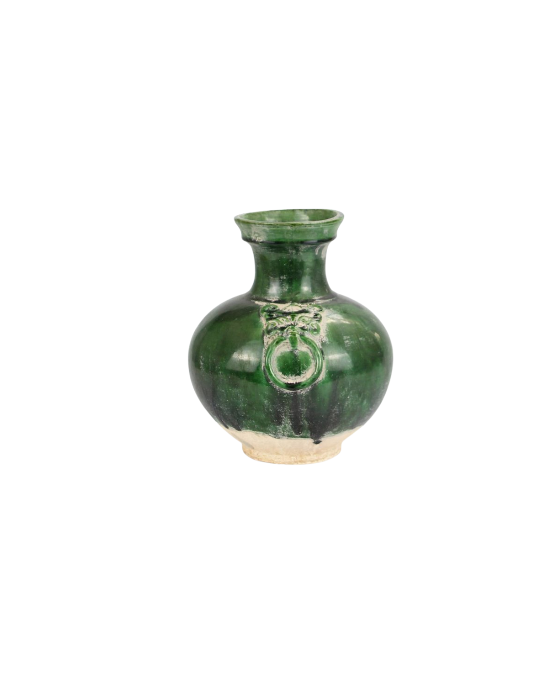 Grønn kinesisk vase med natur bunn - liten