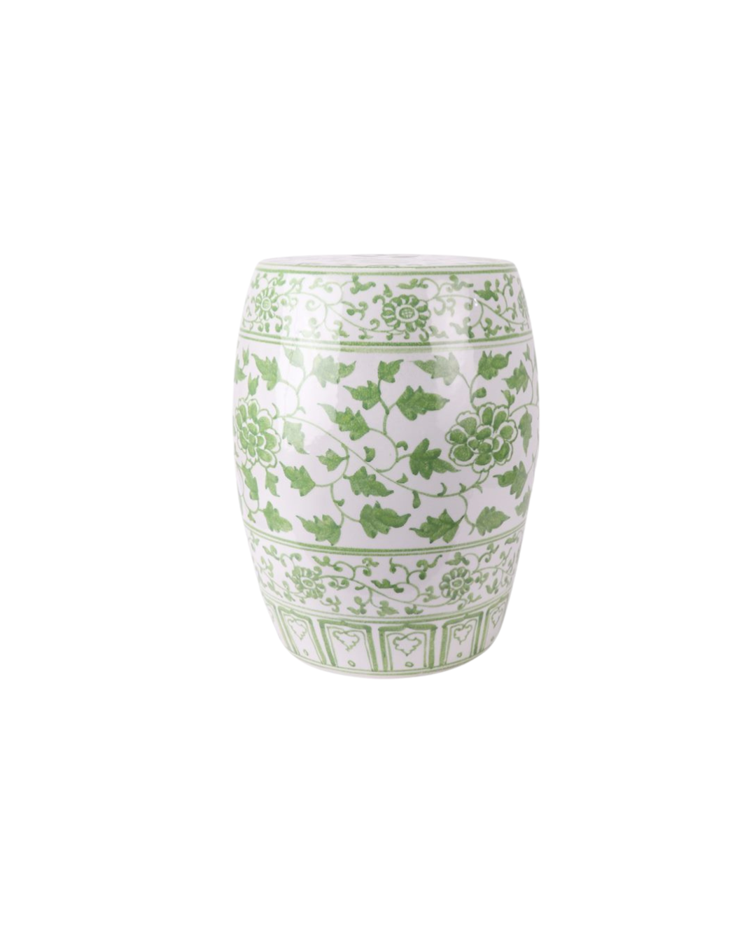 Garden Stool i hvit med grønt