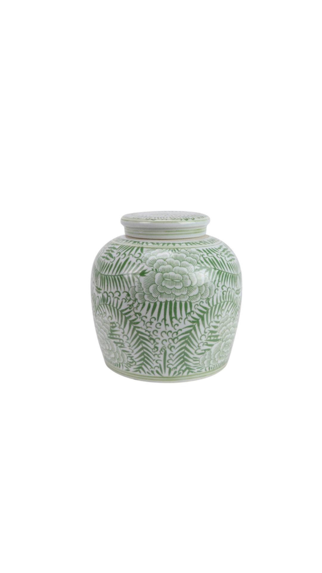 Tea Jar med grønt motiv