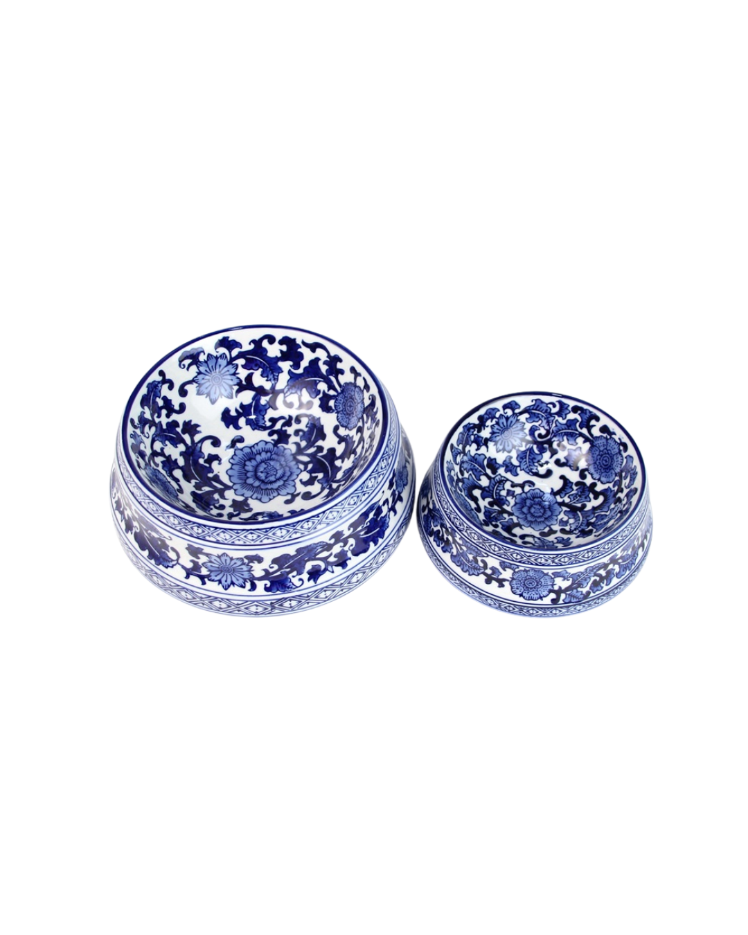 Hunde- &amp; katteskål - Blå Chinoiserie