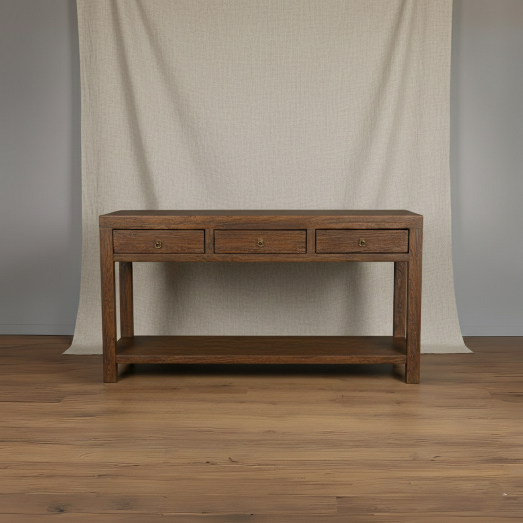 RW konsollbord med skuffer - brun