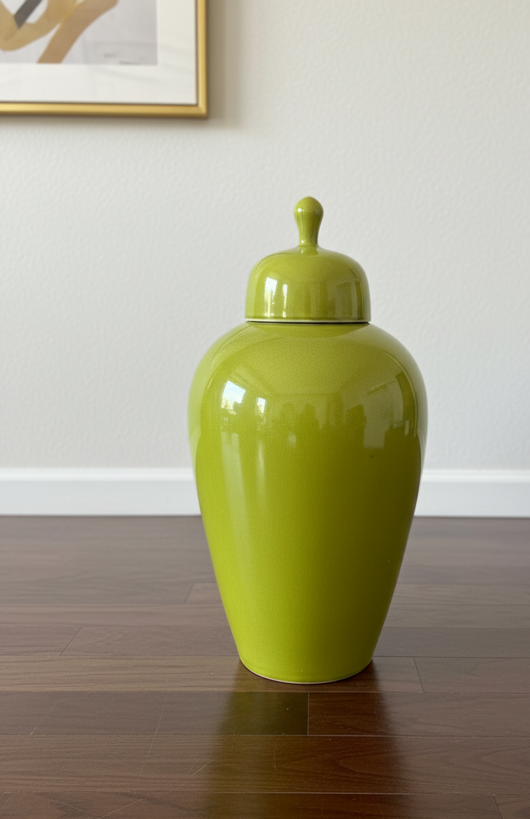 Lime-grønn krukke