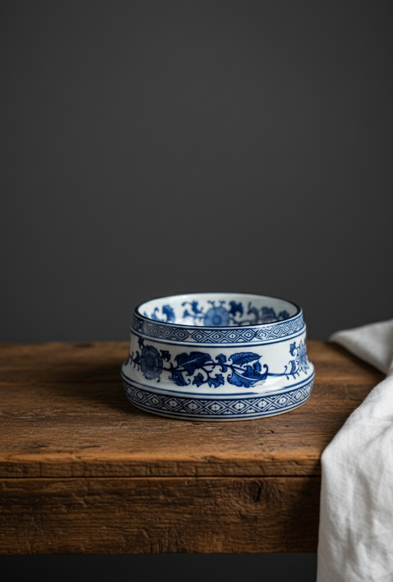 Hunde- &amp; katteskål - Blå Chinoiserie