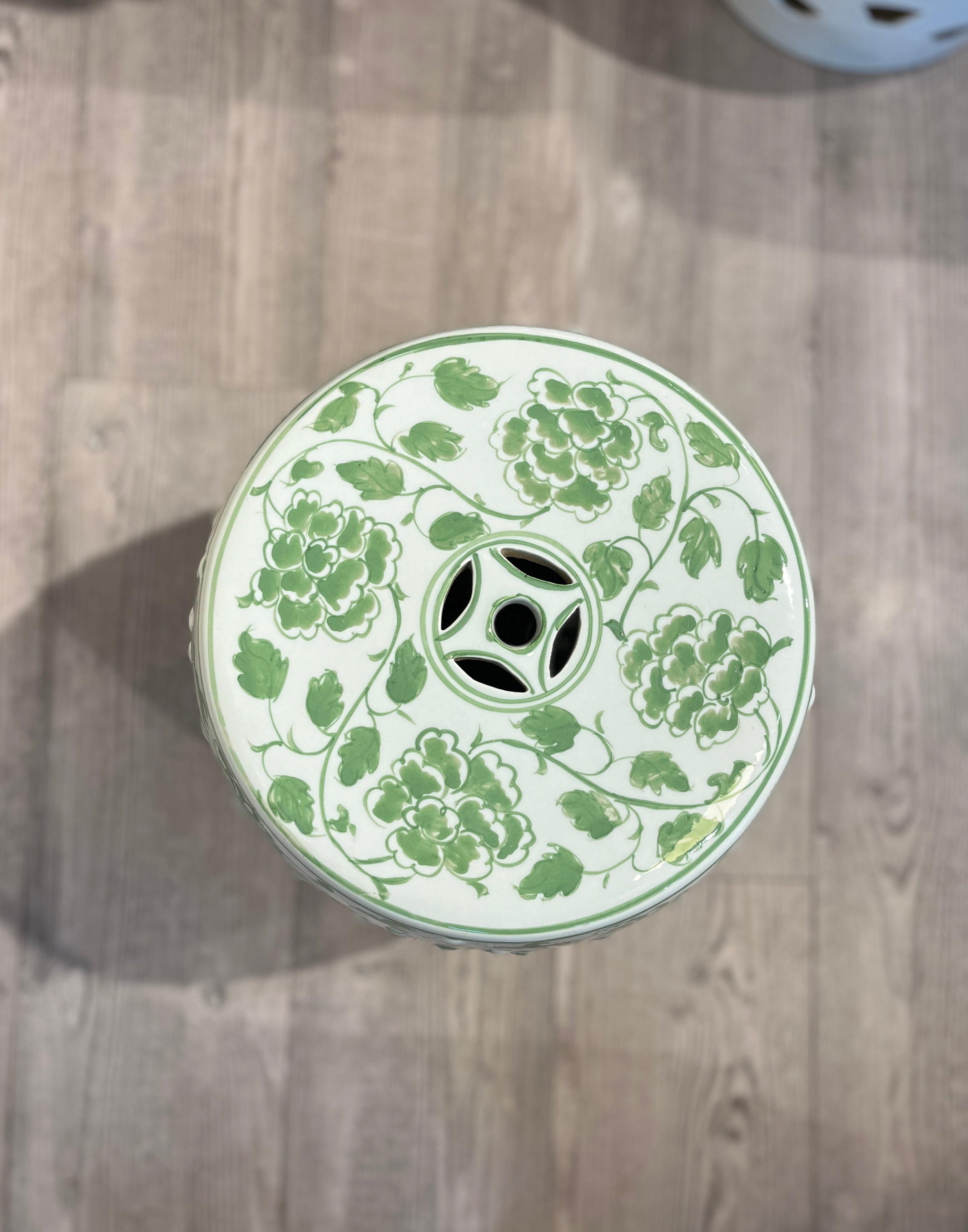 Garden Stool - Hvit og Grønn