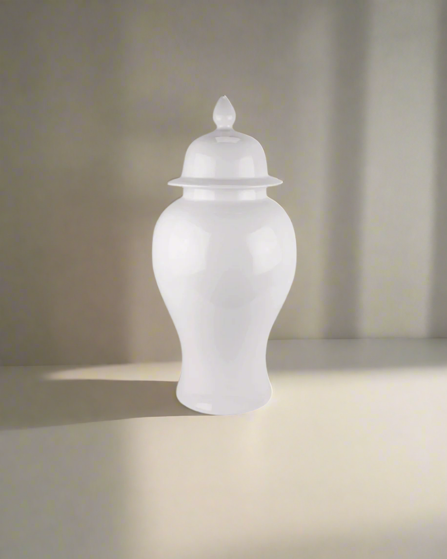 Hvit Ginger Jar