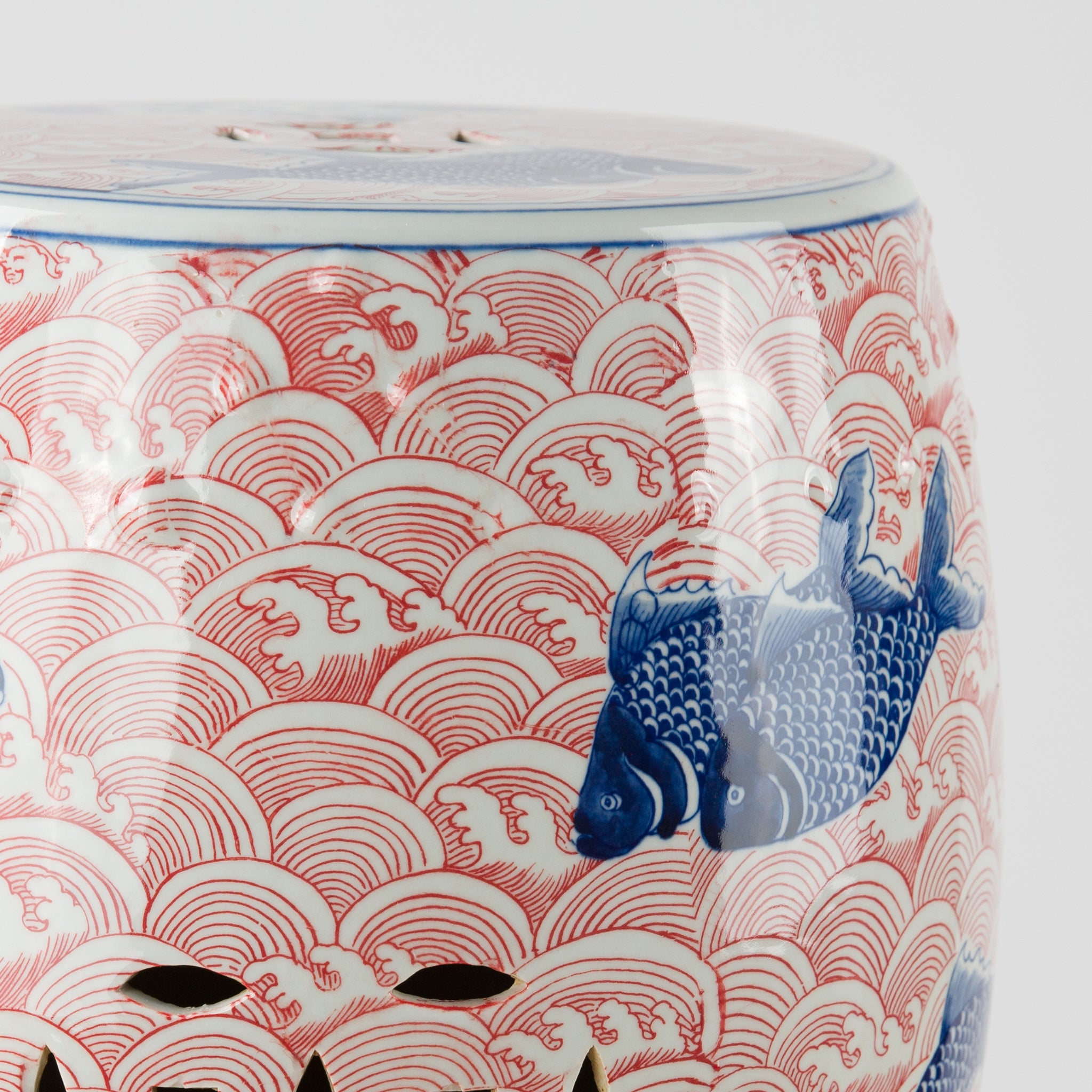 Garden Stool - Koi Fish